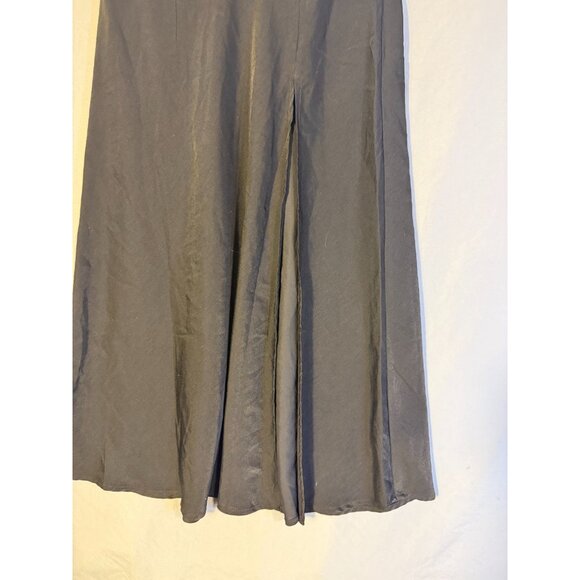 Forever 21 Womens Juniors Maxi Satin Black Skirt Size XS Long Gothic whimisgoth - Picture 2 of 3